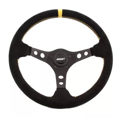 Suede Racing Steering Wheel w/Center Marker 697