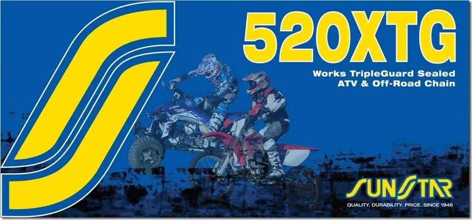 Sunstar Sprockets Chain XTG Works Sealed 520X120 NAT GLD – SS520XTG-120 For Husaberg Dirt Bikes 1992-2014 | Beta Dirt Bikes 2008-2017