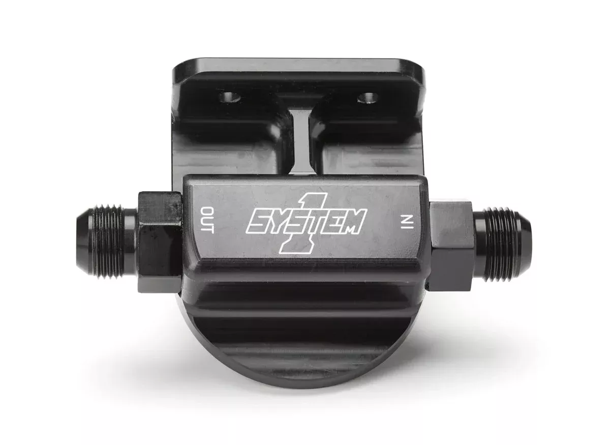 System One Billet Remote Oil Filter Mount 12an RH Port 223-90008-12B