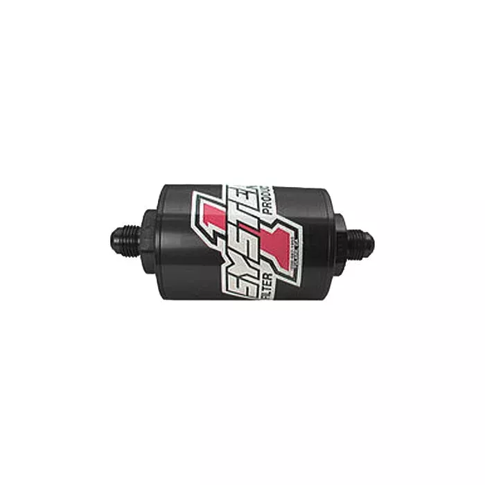System One Pro Street Inline Fuel Filter – #8 Billet – Blk 200-201408B