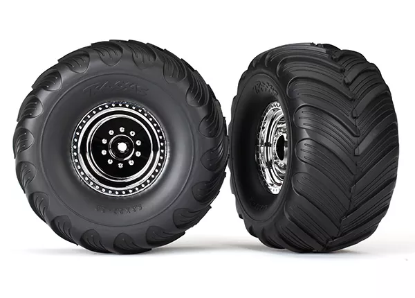 Terra Groove Dual Profile Tires on Chrome Wheels (Nitro Rear/ Electric Front) (2)