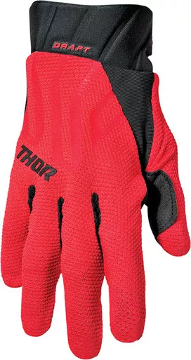 Thor Draft Red Black Gloves