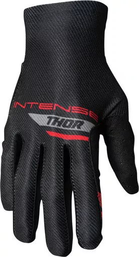 Thor Intense Black Red Team Gloves