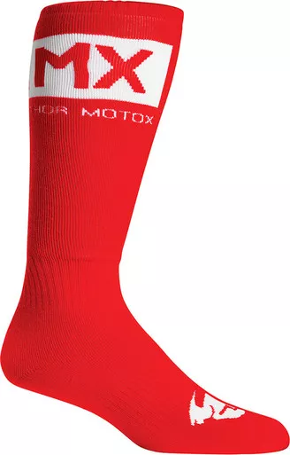 Thor MX Solid Red White Socks