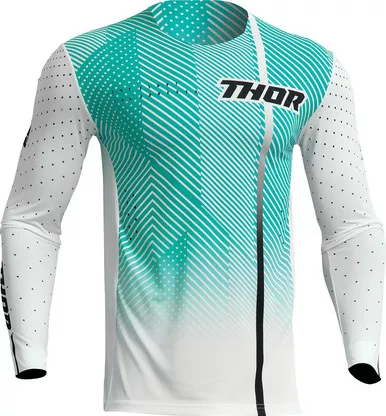 Thor Prime Tech White Teal Jersey