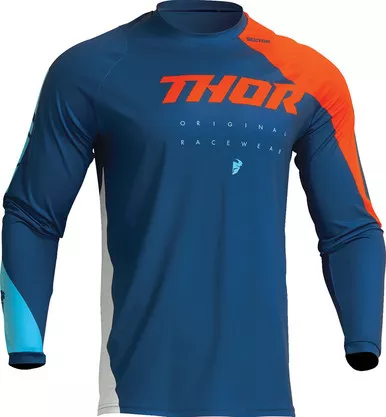 Thor Youth Sector Edge Navy Orange Jersey