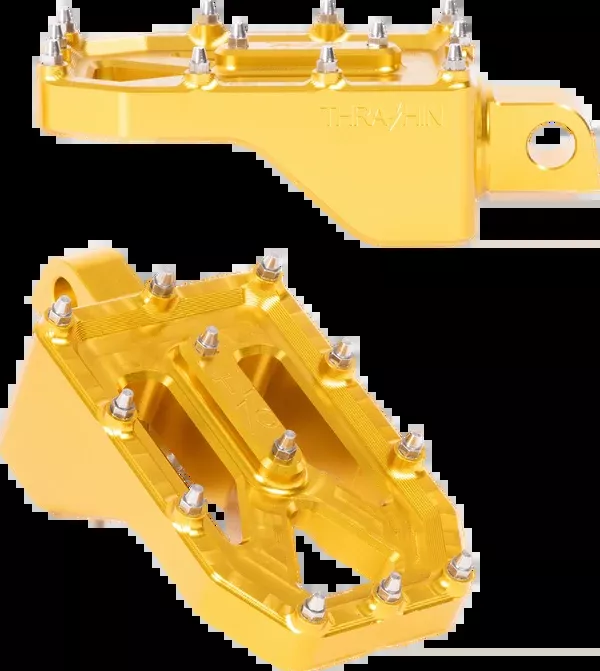Thrashin Supply CO. Aggressor Foot Pegs - Rear - Gold - HD '72-'25