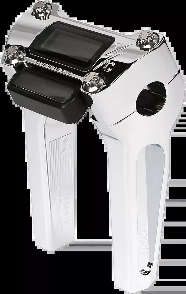 Thrashin Supply CO. Handlebar Risers – Straight – 6″ – Gauge Cutout – Chrome