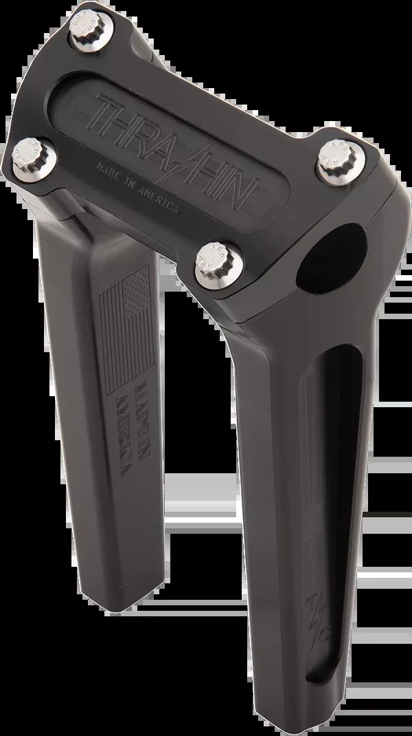 Thrashin Supply CO. Handlebar Risers - Straight - 8" - Black