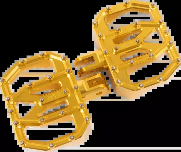 Thrashin Supply CO. Mini Aggressor Floorboards – Gold – Front
