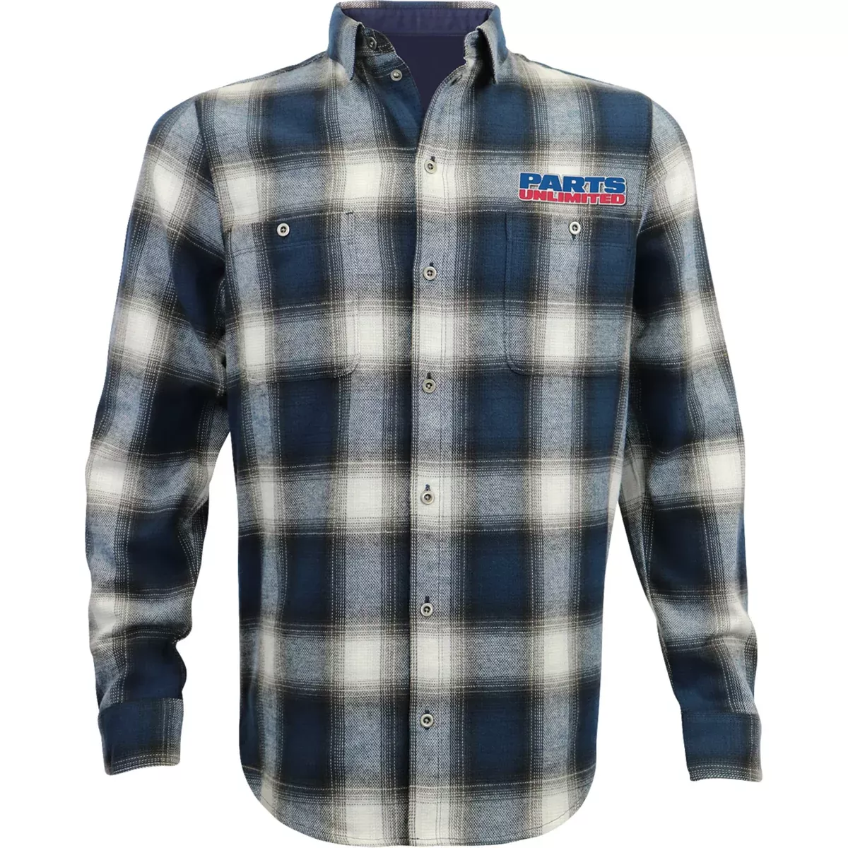 THROTTLE THREADS 3040-3539 PSU39ST61BL3R Parts Unlimited Flannel 25 Shirt blue/black – 3xl
