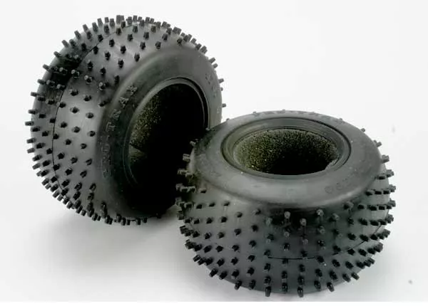Tires, Pro-Trax Spiked 2.2" (Soft-Compound)(Rear) (2)/ Foam Inserts (2)