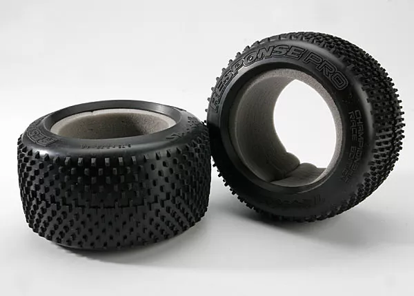 Tires, Response Pro 3.8" (Soft-Compound, Narrow Profile, Short Knobby Design)/ Foam Inserts (2)