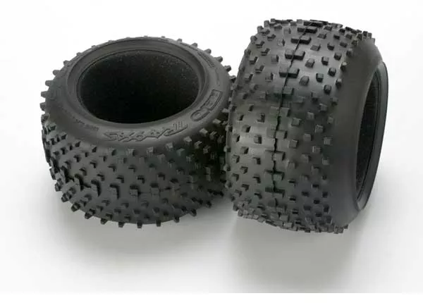 Tires, Sporttraxx Racing 3.8" (Soft Compound, Directional & Asymmetrical Tread Design)/ Foam Inserts (2)