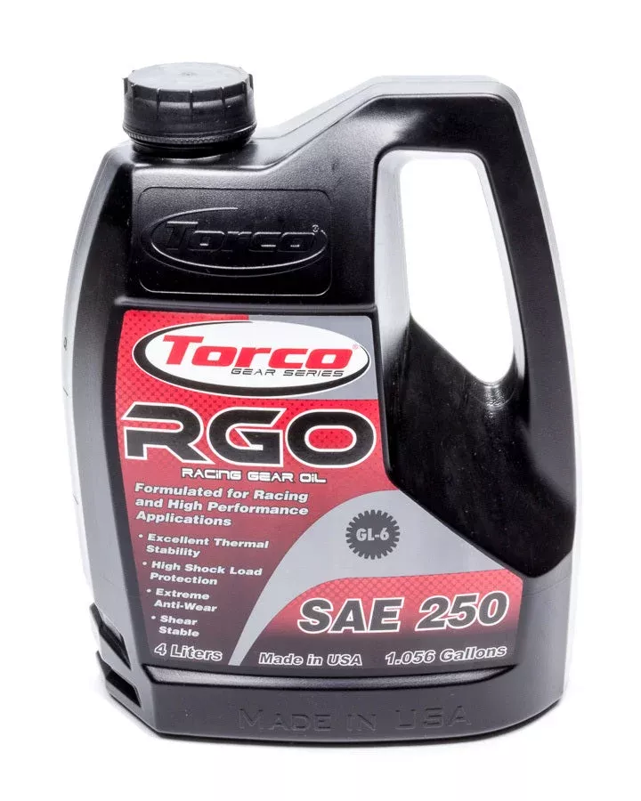Torco Racing Oils RGO Racing Gear Oil 250- 4-Liter Bottle A240250SE