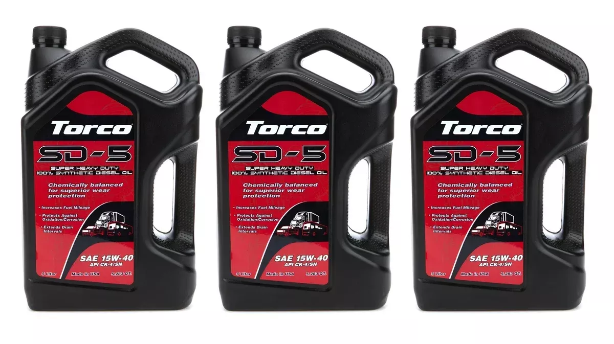 Torco Racing Oils SD-5 Synthetic 15w40 Case 3 x 5 Liter A191540L