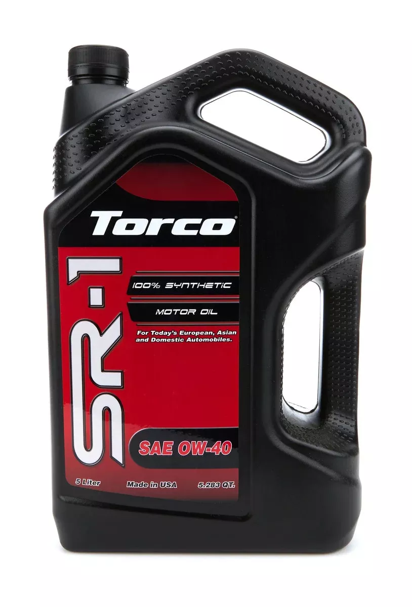 Torco Racing Oils SR-1 Synthetic Oil 0w40 5 Liter Bottle A160040LE