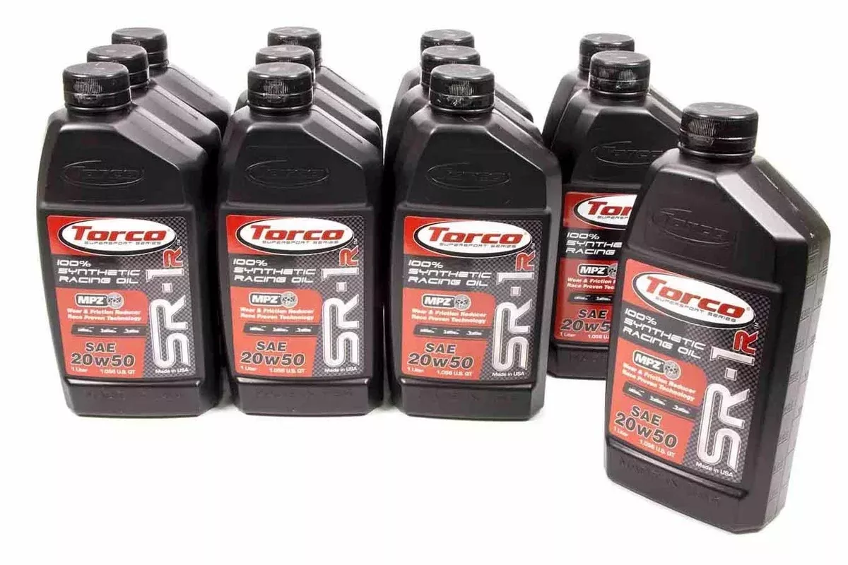 Torco Racing Oils SR-1 Synthetic Oil 20w50 Case/12 A162055C