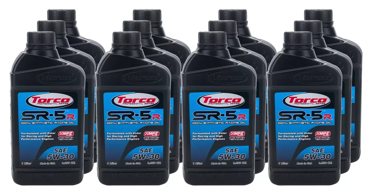 Torco Racing Oils SR-5R Synthetic Oil 5W30 Case/12-1 Liter A150530C