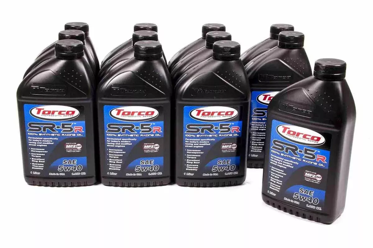 Torco Racing Oils SR-5R Synthetic Oil 5W40 Case/12-1 Liter A150540C