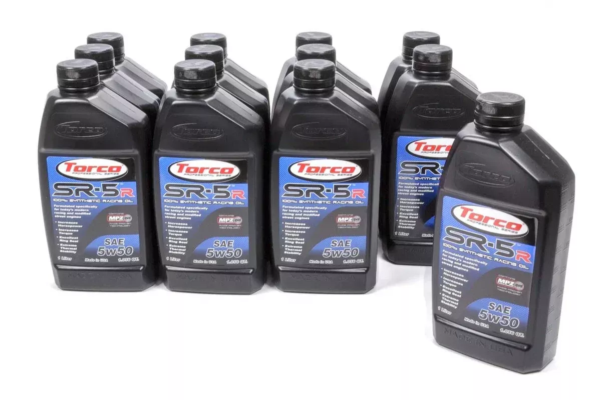 Torco Racing Oils SR-5R Synthetic Oil 5W50 Case/12 A150550C