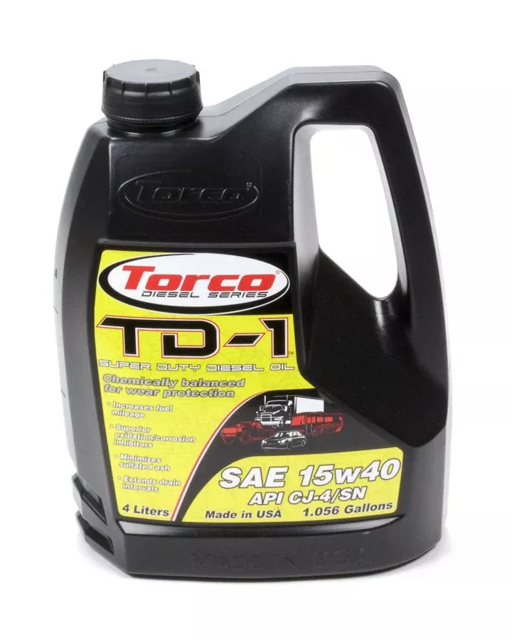 Torco Racing Oils TD-1 Super Diesel 15W40 4-Liter Bottle A181540SE