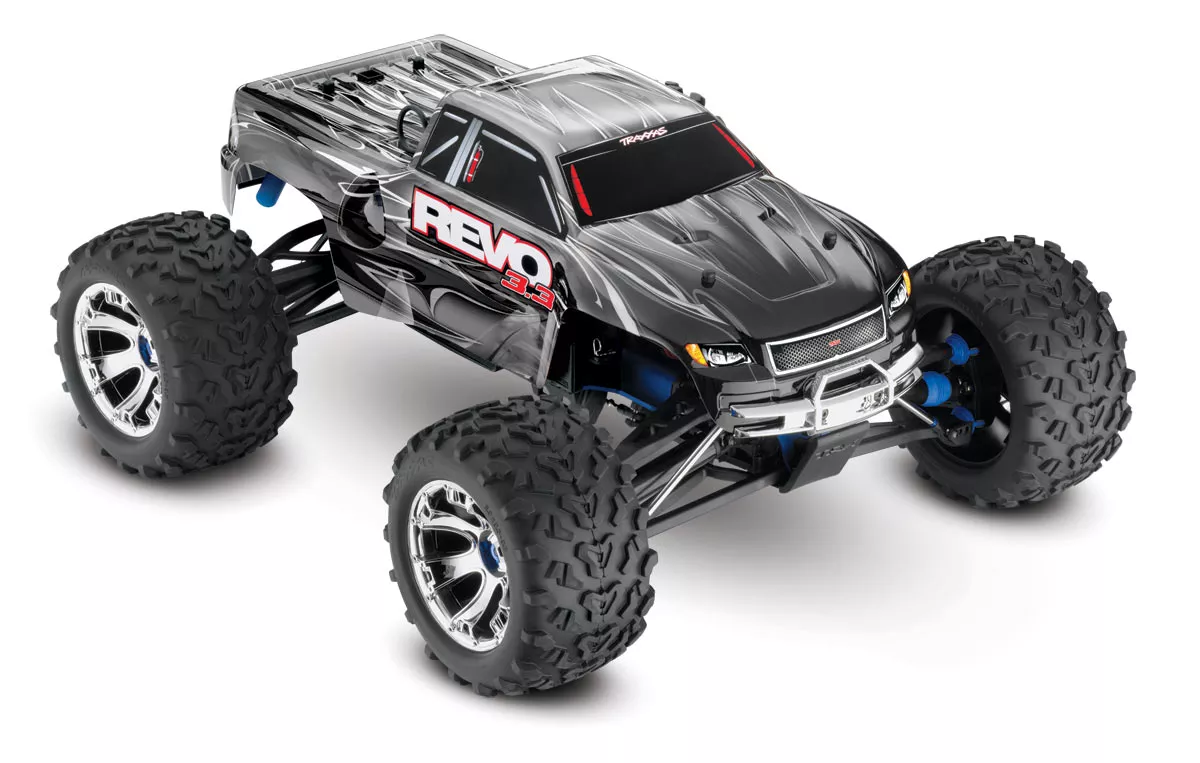Traxxas Revo 3.3 1/10 Scale 4WD Monster Truck w/ TSM (Nitro) Includes NiMH Receiver and EZ-Start Battery Packs & 2 Amp Peak DC Charger