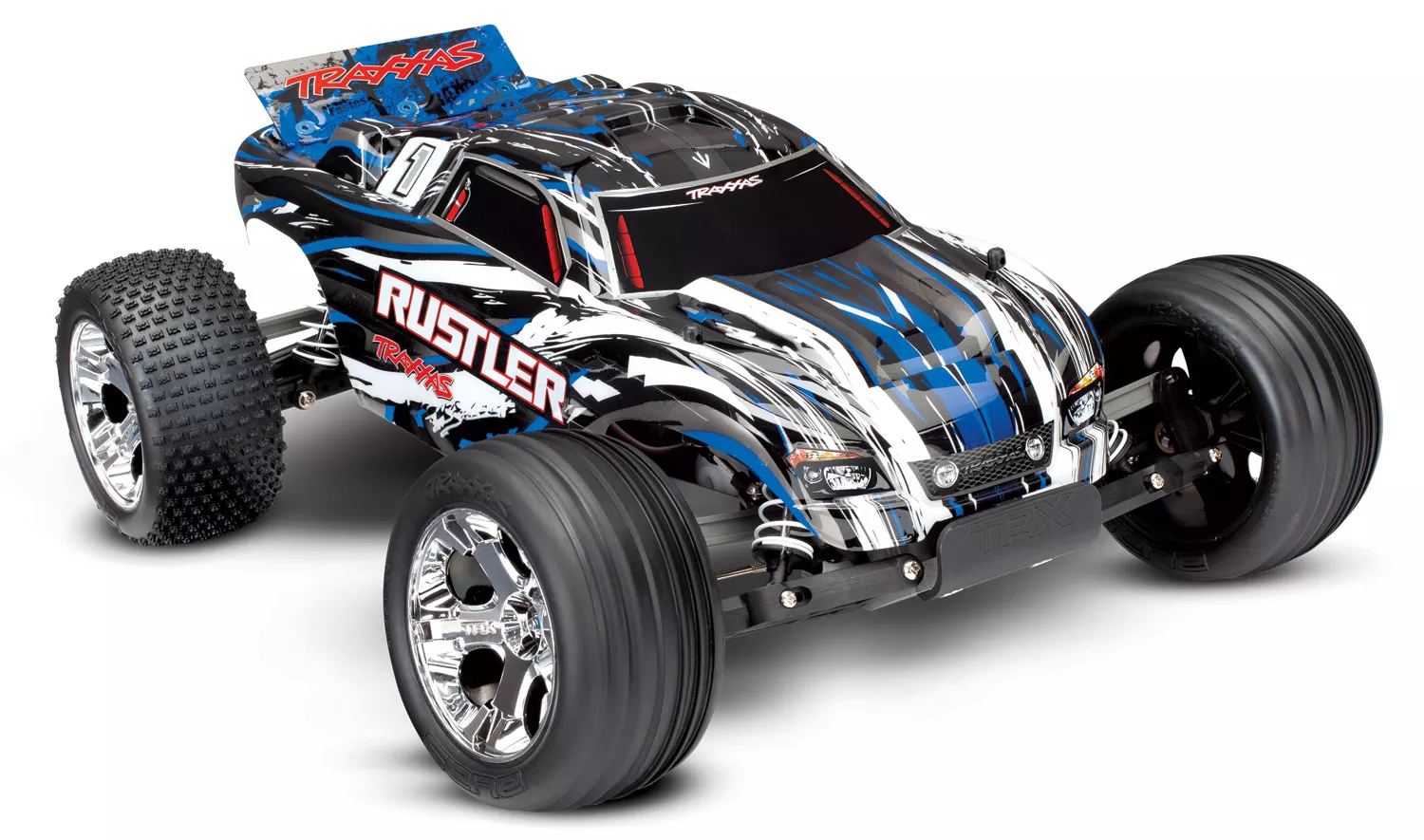 Traxxas Rustler 1/10 Stadium Truck, RTR(Brushed) Includes 8.4V 3000 mAH NiMH iD Battery & 4 Amp Peak DC Charger