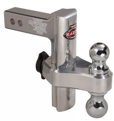 Trimax TRZ8AL 8" Premium Aluminum Adjustable Hitch with Dual Ball, Polished