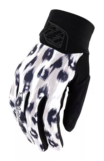 Troy Lee Designs Womens Luxe Glove Wild Cat White