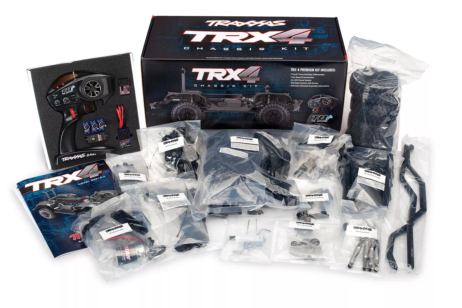 TRX-4 Unassembled Kit: 4WD Chassis w/ TQi Traxxas Link™ Enabled 2.4GHz Radio System