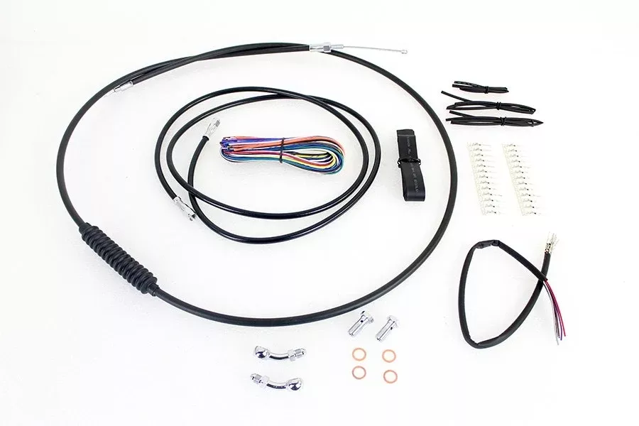V-Twin 36-1605 12"-14" Handlebar Cable Brake Line Kit Harley FLH/T w/o ABS 08-13