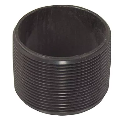 Valterra T3508 ABS Threaded Nipple - 3" x 8", Black