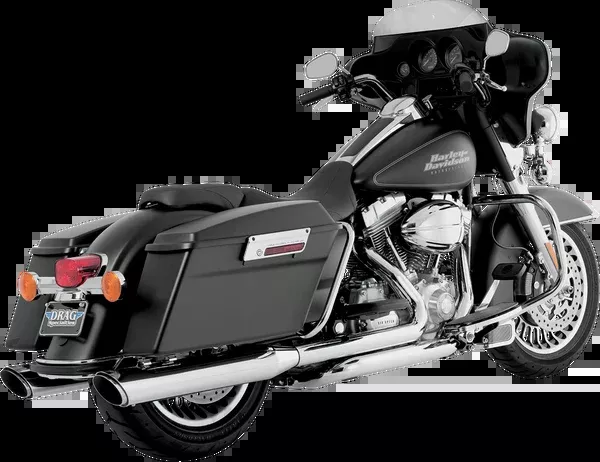 Vance & Hines Twin Slash Slip-On Mufflers – Chrome – ’95-’16 FL