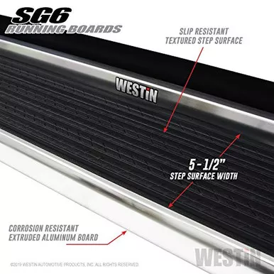 WESTIN 27-64720 SG6 Running Boards Polished Aluminum 74.25 inches