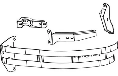 Westin 36-2125PB Bumper Guard; Elite; Powder Coated; Black