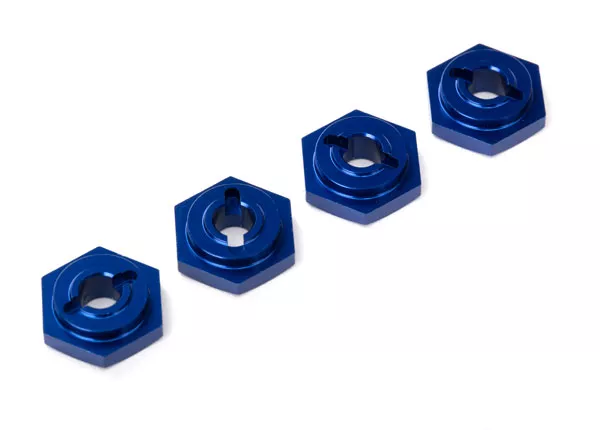 Wheel Hubs, Hex, Aluminum (Blue-Anodized) (4)