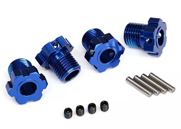 Wheel Hubs, Splined, 17mm (4)/ 4x5 GS (4), 3x14mm Pin (4)