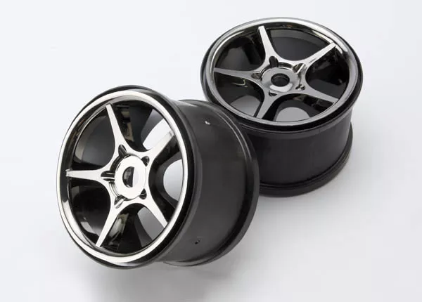 Wheels, Gemini 3.8" (Black Chrome) (2) (For use with Part #5353X)