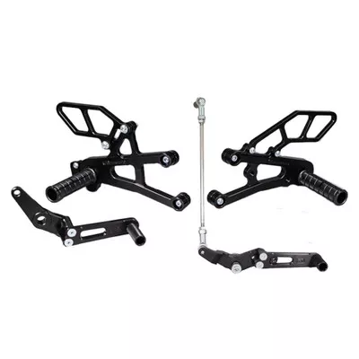 Woodcraft Triumph 765 Street Triple 17-23 Rearsets Complete Kit GP Shift w/ Aftermarket Push QS