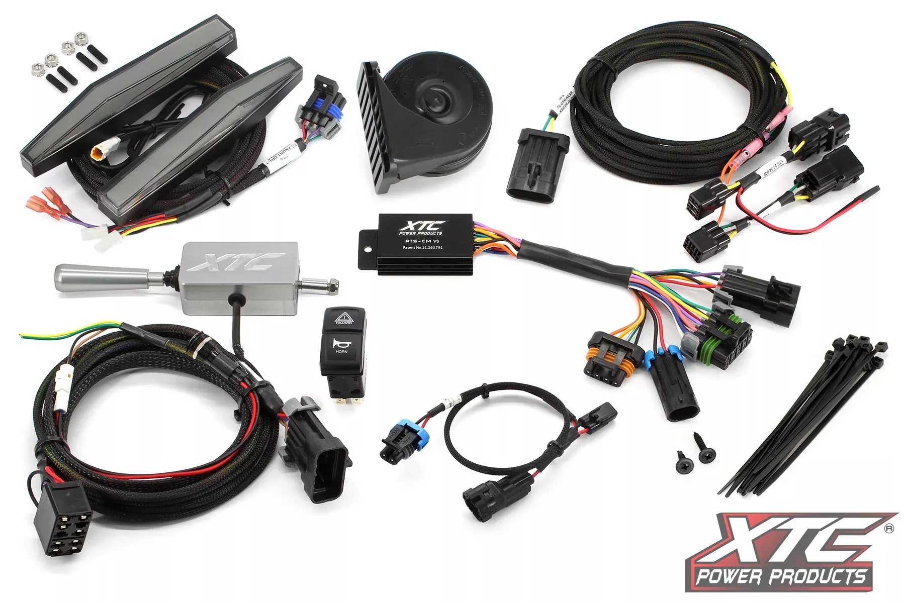 XTC POWER PRODUCTS Auto Turn Signal Kit W/ Billet Lever And Front Drl Lights Cfm-630-1389