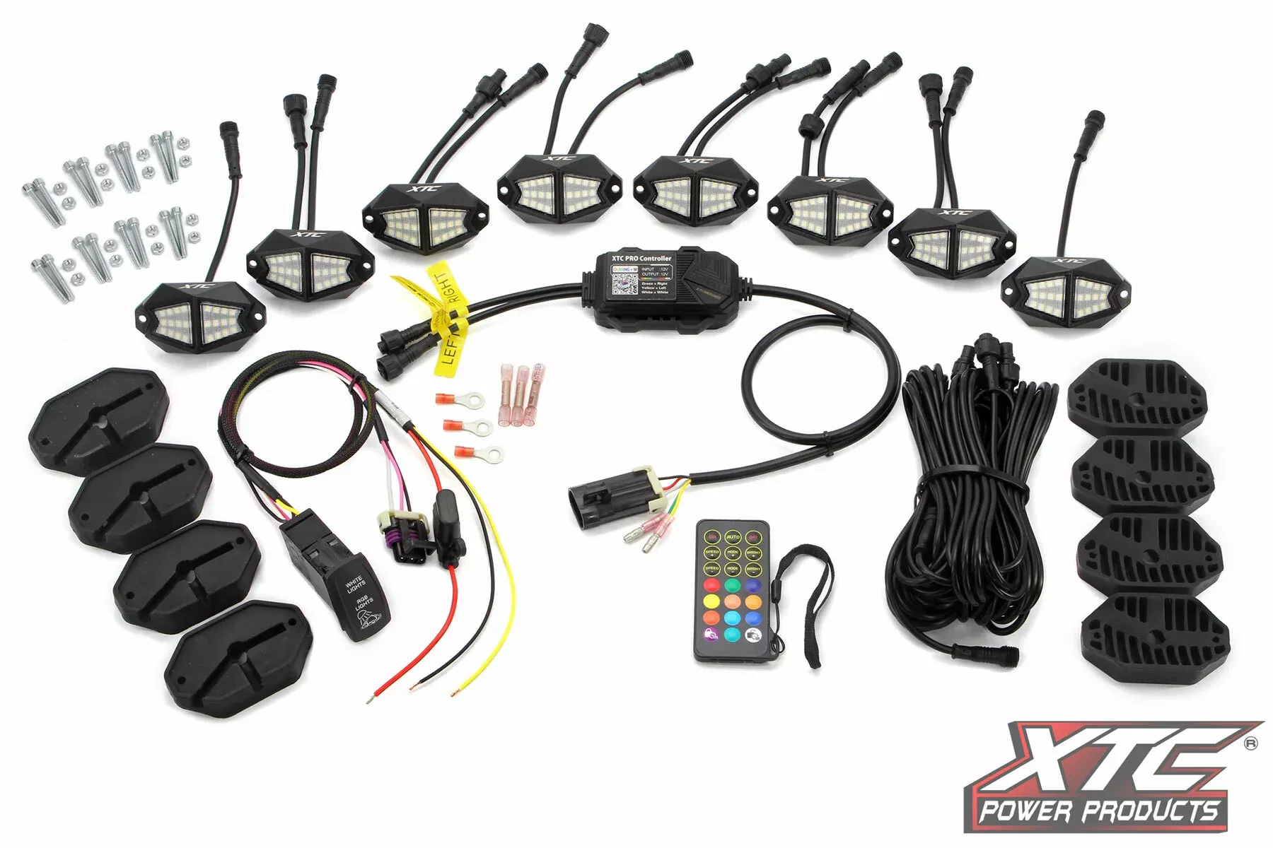 XTC POWER PRODUCTS X-Lites Rock Light Kit Rgb+W 8 Lights-630-1358