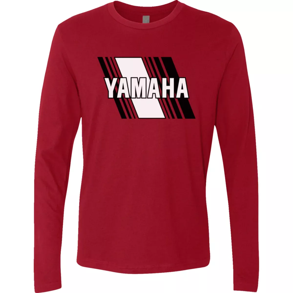 YAMAHA APPAREL Heritage Diagonal Long-Sleeve T-Shirt Red
