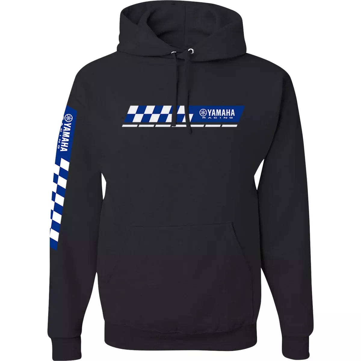 YAMAHA APPAREL Racing Check Hoodie Black