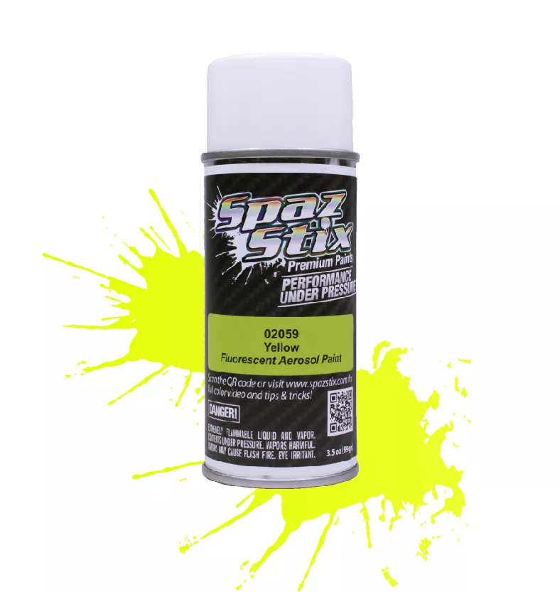 Yellow Fluorescent Aerosol Paint, 3.5oz Can