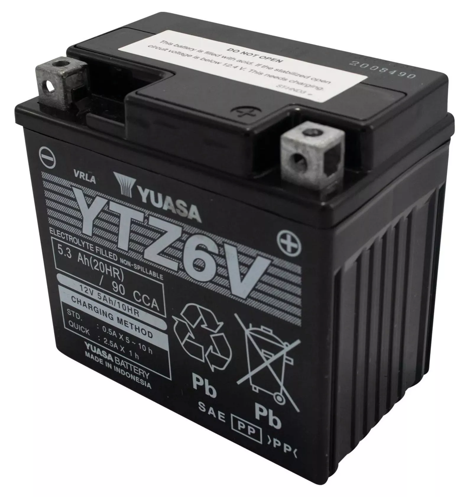 Yuasa YTZ6V Factory Activated AGM Battery