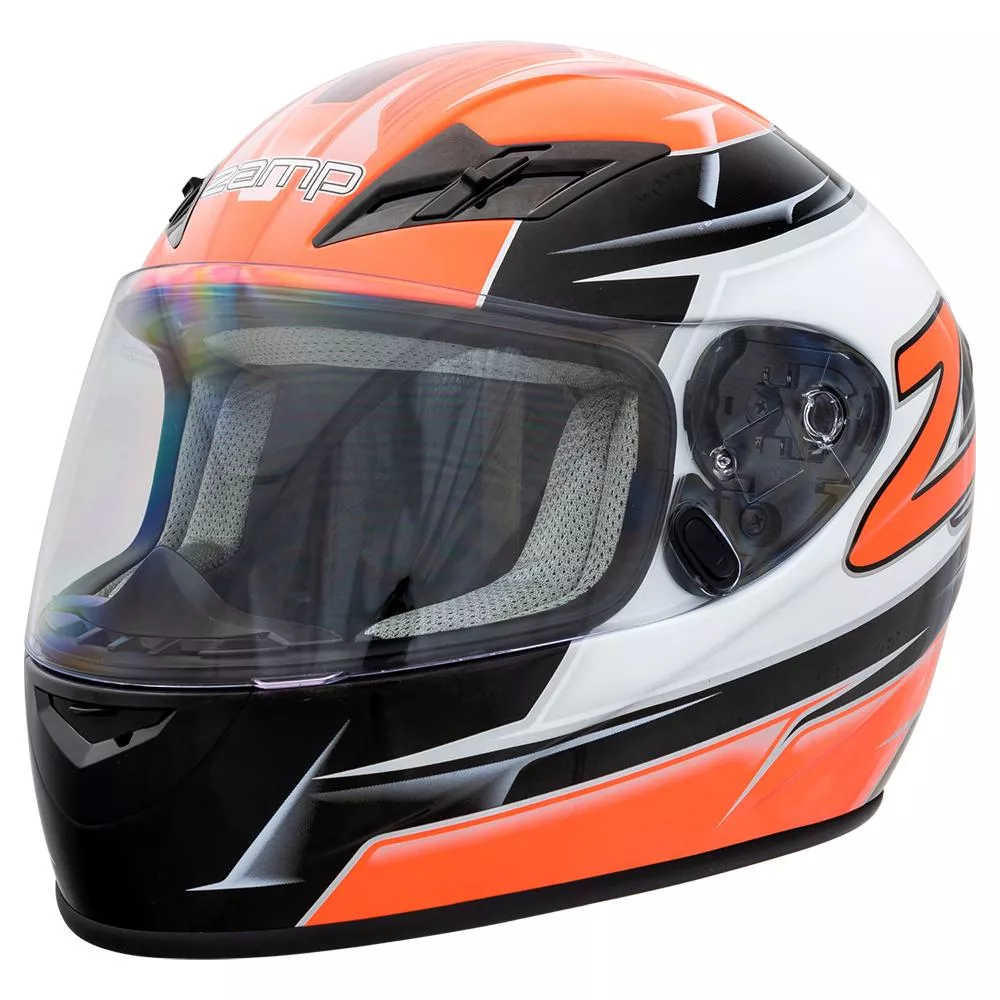 Zamp FS-9 Helmet – Orange / Black Graphic Adult Helmet